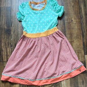 Matilda Jane Blue Puff Sleeve Sundress with Ruffled Skirt